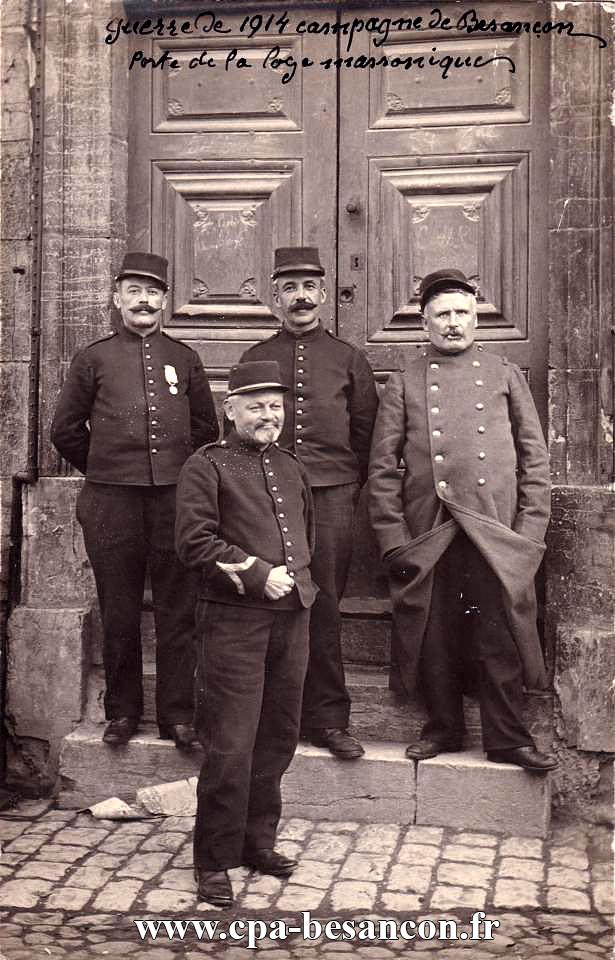 Guerre de 1914 - Campagne de Besançon - Porte de la loge massonique - 15 rue du Lycée.